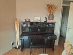 Zwarte piano met kruk, Muziek en Instrumenten, Piano's, Ophalen, Gebruikt, Zwart