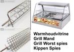 Warmhoudvitrine, Kippenmand, Grilworstkorf, KippenSpies., Ophalen