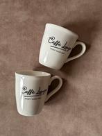 Koffiemokken Rivièra maison wit zwart ‘Caffè Lungo’, Ophalen of Verzenden, Zo goed als nieuw, Overige stijlen, Kop(pen) en/of Schotel(s)