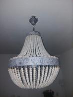 Houten Kralen Kroonluchter - Set van 2, Huis en Inrichting, Lampen | Hanglampen, Ophalen of Verzenden, Minder dan 50 cm