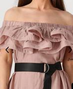 Copenhagen Muse lichtroze jurk met Zwarte Riem, Ophalen of Verzenden, Zo goed als nieuw, Maat 38/40 (M), Zwart