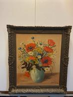 Antiek 1942 Stilleven schilderij goud barok bloemenpracht, Ophalen of Verzenden