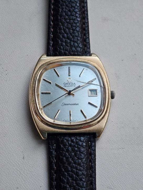 Omega Seamaster 196.0081, Sieraden, Tassen en Uiterlijk, Horloges | Heren, Gebruikt, Omega, Leer, Ophalen of Verzenden