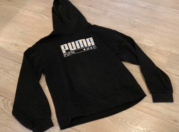Puma hoodie trui sweater * zwart zilver * maat 164 als nieuw beschikbaar voor biedingen