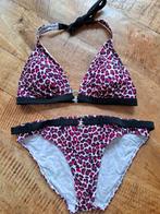 Halterbikini rose-zwart mt 40 cup 80B, Kleding | Dames, Badmode en Zwemkleding, Bikini, Ophalen of Verzenden, Zo goed als nieuw