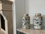 Twee decoratieve potten met gouden koi karpers, Antiek en Kunst, Ophalen of Verzenden