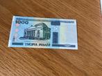 Belarus P 28: UNC 1000 roebel 2000, Ophalen of Verzenden, Overige landen, Los biljet