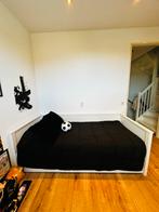 Woood nikki bedbank met bedlade wit, 100 cm, Wit, Tweepersoons, Ophalen of Verzenden