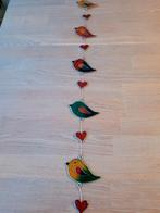 Raamhanger: 5 vogels, doorzichtig kunststof, 70 cm lang, Gebruikt, Ophalen of Verzenden