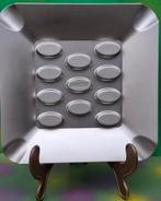 BARCLAY. Design sigarenasbak. RVS. Reliëf.  15/15  cm., Ophalen, Zo goed als nieuw, Asbak