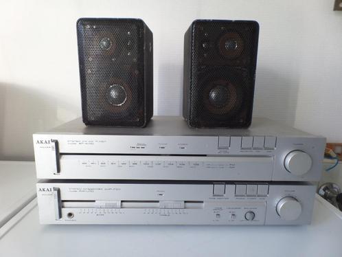 Versterker/Tuner, (#7572),AKAI, AM-U110+KT-K110, 2xLS (1982), Audio, Tv en Foto, Versterkers en Receivers, Gebruikt, Stereo, Minder dan 60 watt