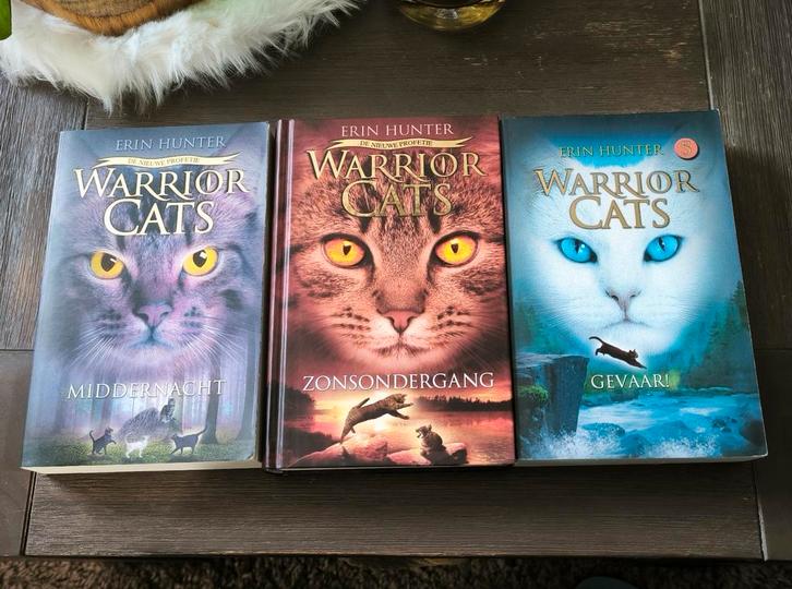 Erin Hunter - Warrior Cats - Middernacht - Gevaar - Zonsonde, Boeken, Fantasy, Zo goed als nieuw, Ophalen of Verzenden