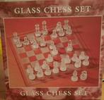 GLAZEN SCHAAKSPEL al mooi om neer te zetten, Een of twee spelers, Ophalen of Verzenden, Nieuw