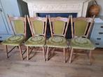 4 vintage/antieke eikenhouten eetkamerstoelen, Antiek en Kunst, Ophalen