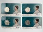 4x Wilhelmina ½ Gulden 1921-1930 Coincard IN PRIJS VERLAAGD!, Postzegels en Munten, Munten | Nederland, ½ gulden, Setje, Zilver