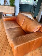 Lederen bank - Mancave, Huis en Inrichting, Ophalen, Gebruikt, 150 tot 200 cm, Tweepersoons