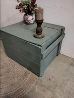 Stoere groene (leger) kist/tafel met deksel, Minder dan 50 cm, 50 tot 100 cm, Ophalen of Verzenden, Nvt