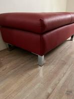 Rundlederen Hocker, Ophalen, Gebruikt, 100 tot 125 cm, Leer