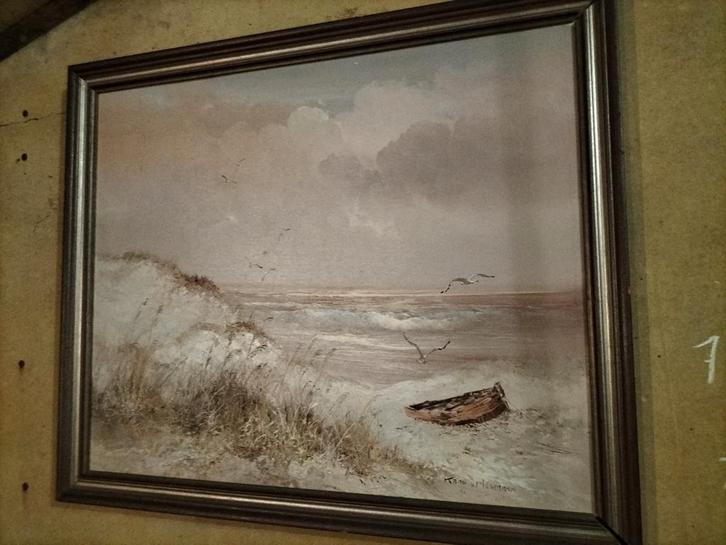 Schilderij van Karl H. Lehmann - Strandgezicht, Antiek en Kunst, Kunst | Schilderijen | Klassiek, Ophalen