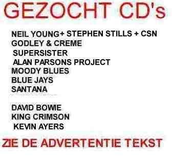 Gezocht / Gevraagd  Originele CD 's (zie tekst advertentie), Cd's en Dvd's, Cd's | Rock, Zo goed als nieuw, Poprock, Ophalen of Verzenden