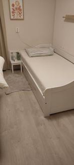 eenpersoons bed met lade, Huis en Inrichting, Gebruikt, 90 cm, Eenpersoons, Wit