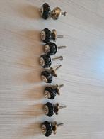 Zwarte kastknoppen - 7 stuks, Ophalen of Verzenden, Gebruikt, Overige typen