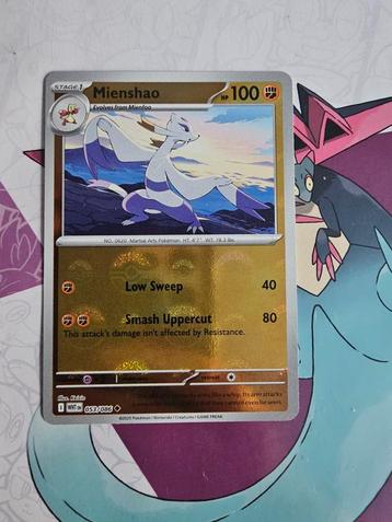 Mienfoo Pokemonkaart - Zeldzame Foil beschikbaar voor biedingen