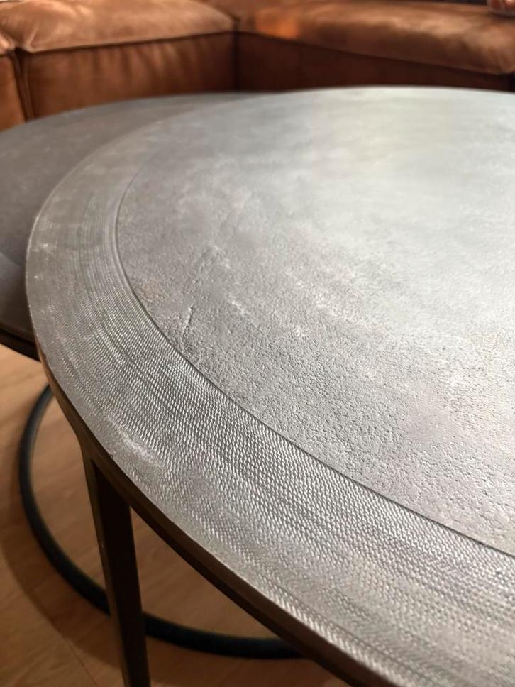 Salontafels / bijzettafels, Huis en Inrichting, Tafels | Bijzettafels, Rond, Minder dan 55 cm, Hout, Ophalen