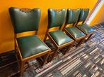 4 antieke/vintage eetkamer stoelen € 50,00, Ophalen