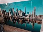 New York Skyline schilderij glas, Ophalen, 125 cm of meer, Zo goed als nieuw, Schilderij