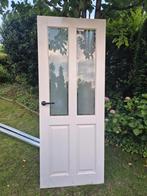 Volhouten binnendeur met glas, Ophalen, 80 tot 100 cm, Binnendeur, Minder dan 200 cm