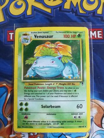 Oude glimmende Venusaur Pokémon kaart beschikbaar voor biedingen
