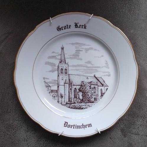 wandbord Doetinchem, Grote Kerk (incl, bordenhanger), Antiek en Kunst, Antiek | Wandborden en Tegels, Ophalen of Verzenden