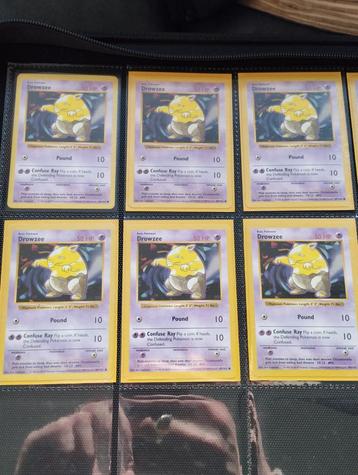 6x shadowless Drowzee Pokemon kaarten Base set beschikbaar voor biedingen