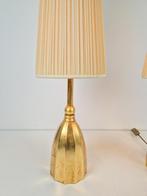 Set 2 gouden design tafellamp Eclectic Regency ‘80 & kap, Huis en Inrichting, Lampen | Tafellampen, N, N, Regency vintage, Ophalen of Verzenden
