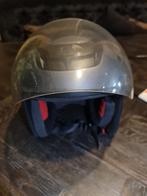 Tijdloze Jethelm Scooterhelm - Grijs metallic met Vizier, Ophalen of Verzenden, Gebruikt, Medium