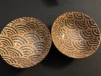 2 POMAX mueslibowls /bruin -blauw - kerrie, Ophalen of Verzenden, Overige stijlen, Aardewerk, Schaal of Schalen
