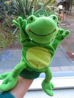 2 x Handpop Kikker merk Beleduc poppenkastpop, Kinderen en Baby's, Speelgoed | Knuffels en Pluche, Ophalen of Verzenden, Zo goed als nieuw