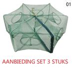 fuiken set 3 stuks AANBIEDING vang rivierkreeft vis, Ophalen of Verzenden, Nieuw, Net of Fuik