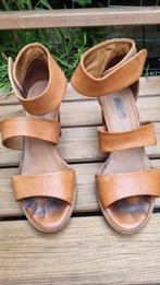 Paul Green leren sandalen cognac maat 40/41, Bruin, Paul Green, Gedragen, Sandalen of Muiltjes