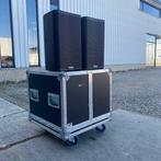 QSC K8.2 (2) speaker + Yoke Mount Kit (2) + flightcase, Audio, Tv en Foto, Overige typen, Zo goed als nieuw, 120 watt of meer