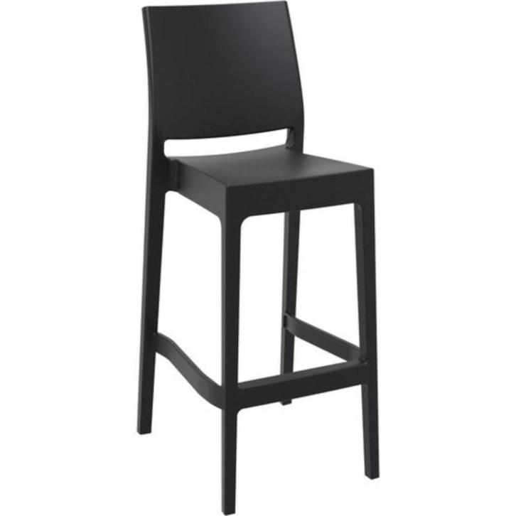 Barkruk met Rugleuning – Lichtgewicht, Stapelbaar & Gastvrij, Huis en Inrichting, Barkrukken, Nieuw, 60 tot 90 cm, Kunststof, 5 krukken of meer