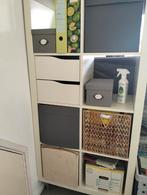 2 Witte Kallax Ikea kasten, evt met pootjes en lade blokken, Huis en Inrichting, Kasten | Boekenkasten, Minder dan 100 cm, 25 tot 50 cm