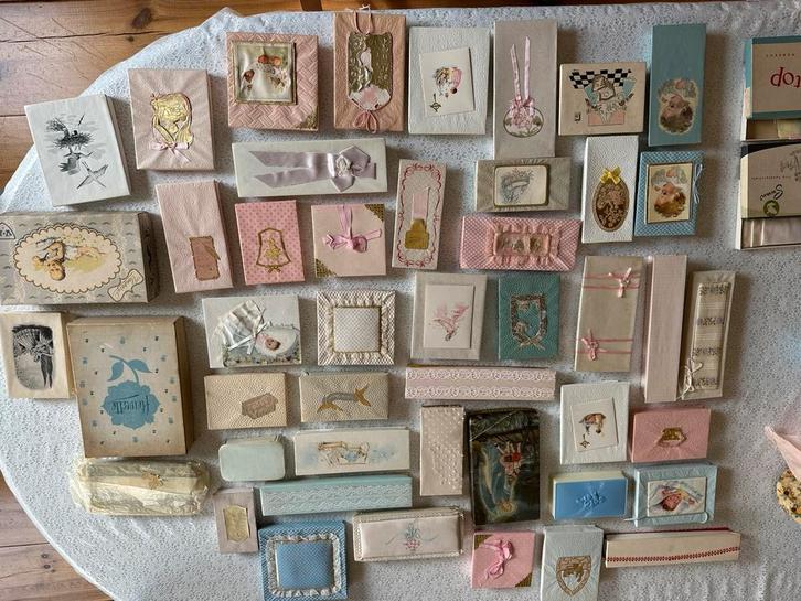 Verzameling doopdoosjes suikerdoosjes geboortedoosjes, Antiek en Kunst, Curiosa en Brocante, Ophalen of Verzenden