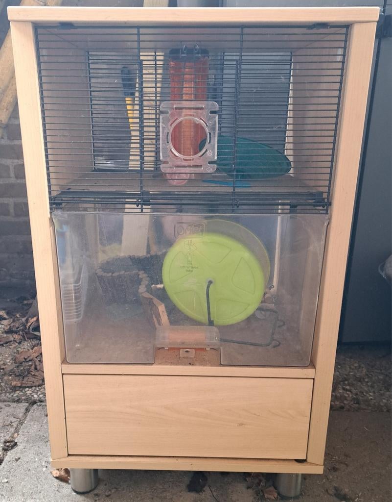 Omlet Qute hamsterkooi met veel accessoires en buizen, Ophalen, Kooi, Gebruikt, 60 tot 90 cm