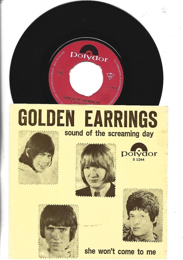 GOLDEN EARRINGS SINGLE 7" SOUND OF THE SCREAMING DAY, 7 inch, Single, Ophalen of Verzenden, Pop