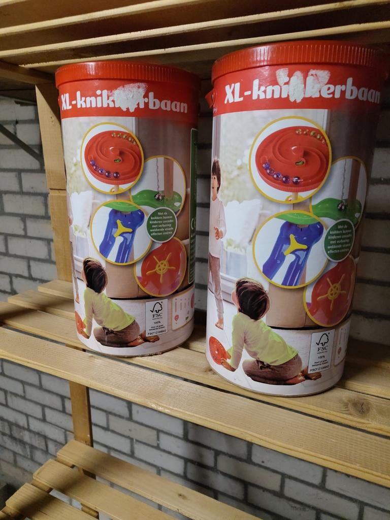 2x XL Knikkerbaan - Playland Houten Speelgoed, Ophalen, Gebruikt, Bouwen