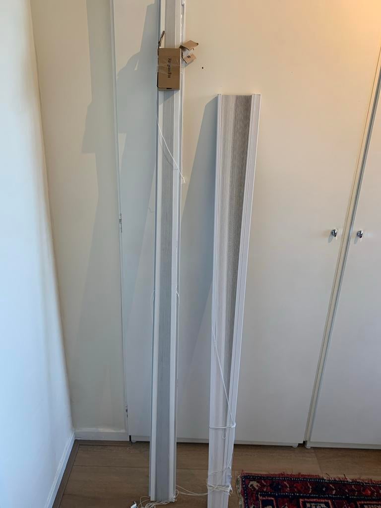 Plisse gordijnen 175 en 150 breed, Ophalen, Gebruikt, Wit, 150 tot 200 cm