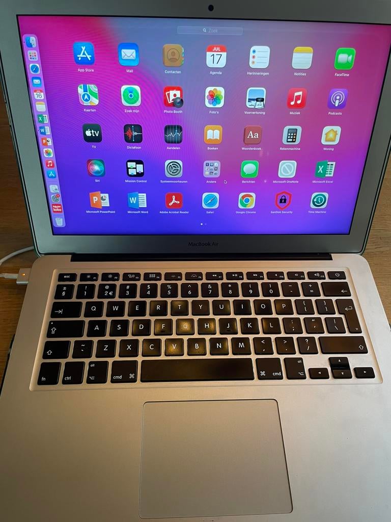 Macbook Air 2018 13,3 - krasvrij met gratis case, Gebruikt, Qwerty, 8 GB, 13 inch