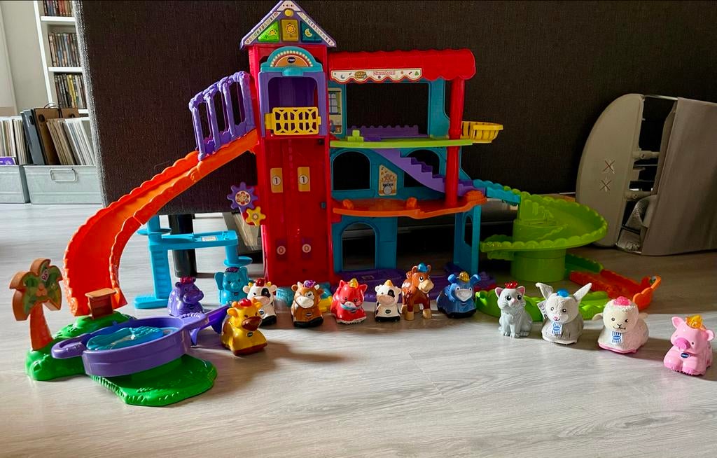 VTech Zoef Zoef Dierenhotel met veel dieren, Ophalen of Verzenden, Gebruikt, Overige typen, Met licht